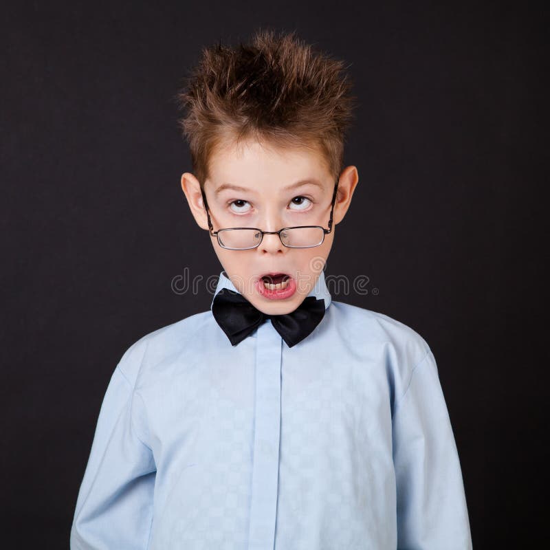 Little boy with funny face stock image. Image of humorous 36368649