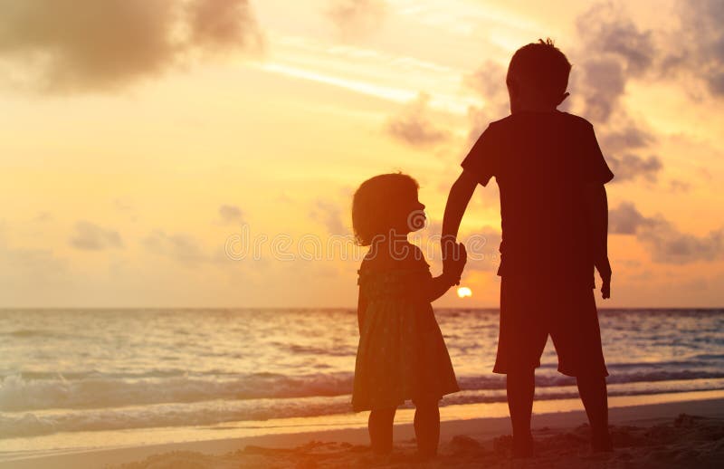 440 Little Boy Girl Holding Hands Sunset Photos Free Royalty Free Stock Photos From Dreamstime