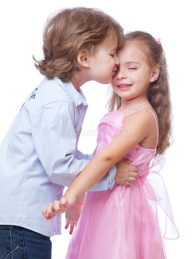 Little Boy And Girl In Love Stock Photo - Image of ...