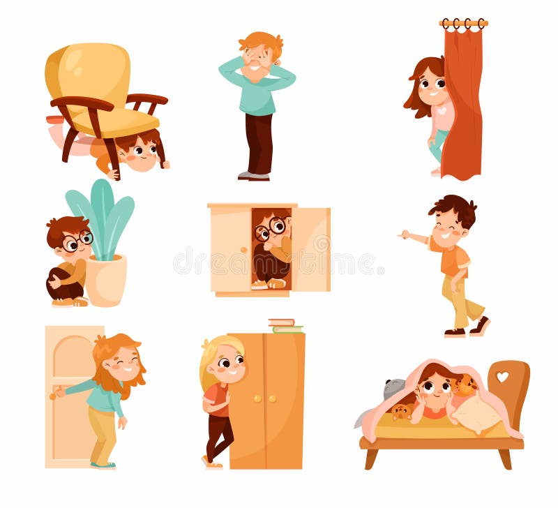 Hide and Seek Stencil for Classroom / Therapy Use - Great Hide and Seek  Clipart