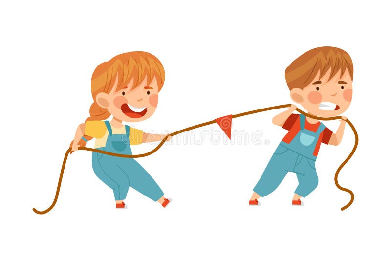Kid Pulling Rope Stock Illustrations – 152 Kid Pulling Rope Stock