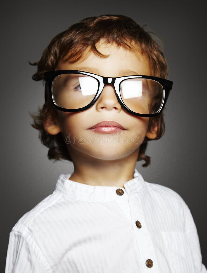Little boy with glasses stock image. Image of background 26924749