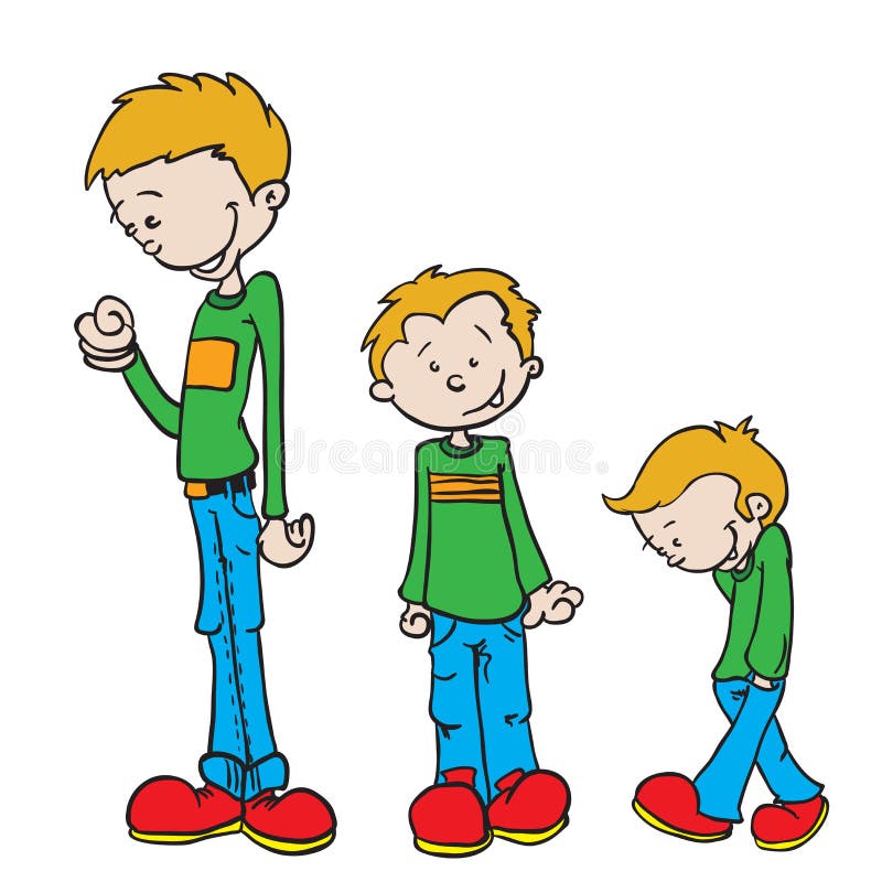 Boy growing up to man Royalty Free Vector Image