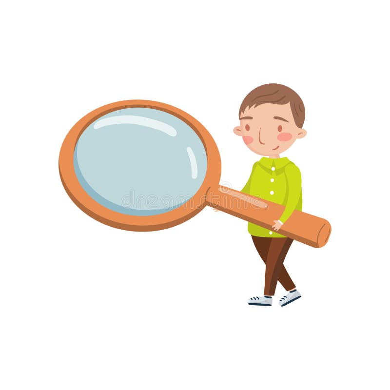 3d magnifying lens minimal style hand hold Vector Image