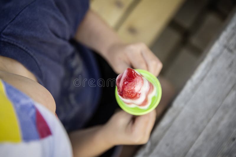 Child Lick Handmade Ice Cream Picture. Image 89634498