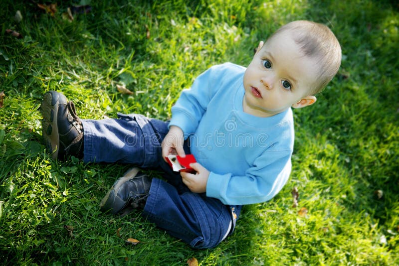 Little boy outdoors