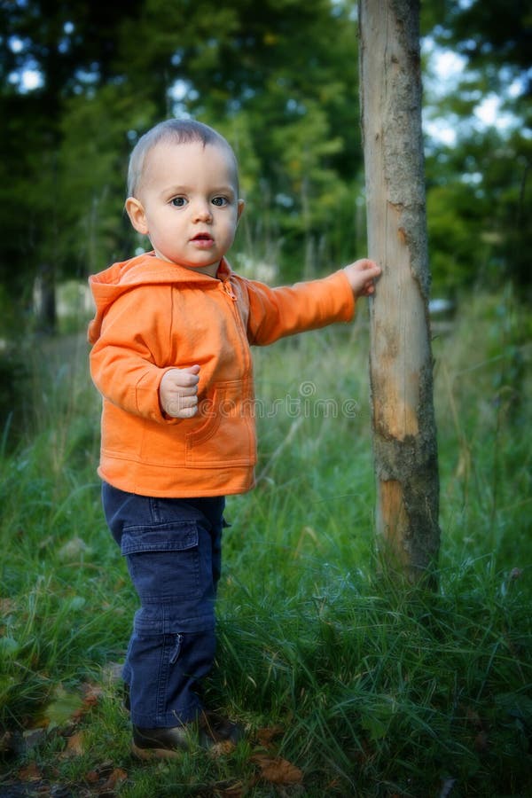 Little boy outdoors