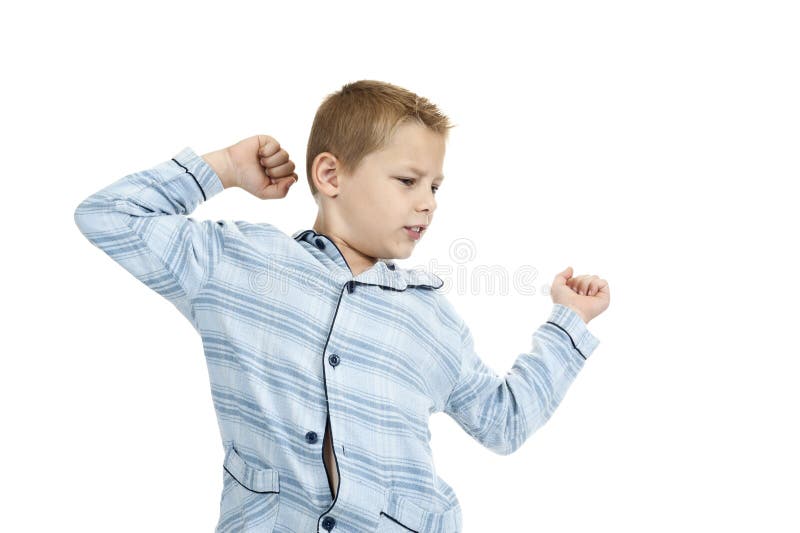 Little boy in pajamas stock photo. Image of child, tired 26384160