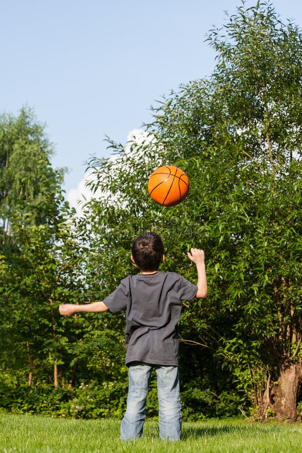 Little Boy Playing with Ball Stock Photo Image of motion, healthy