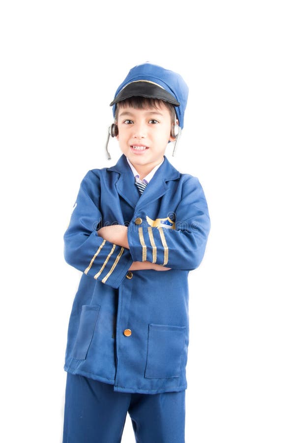 Little boy pretend as a pilot royalty free stock photo Little boy pretend as a pilot royalty free stock photo
