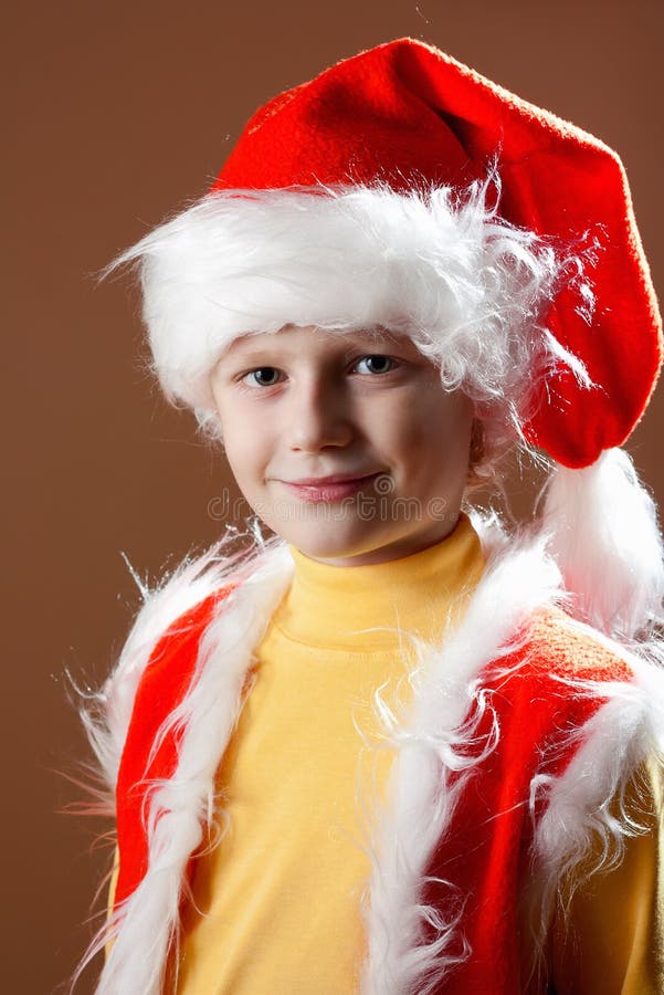 Little Boy in Santa Claus Suit Stock Photo Image of costume