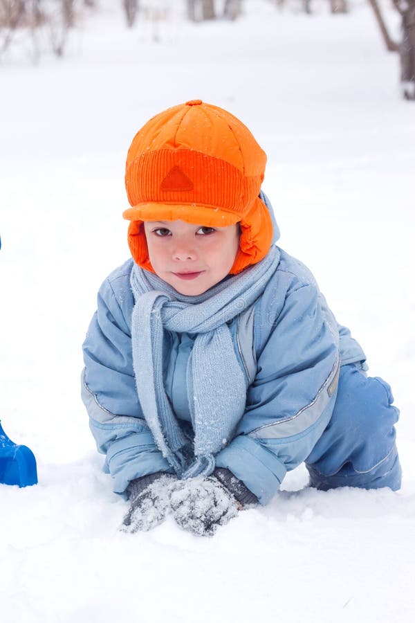 Little boy snowman sculpts