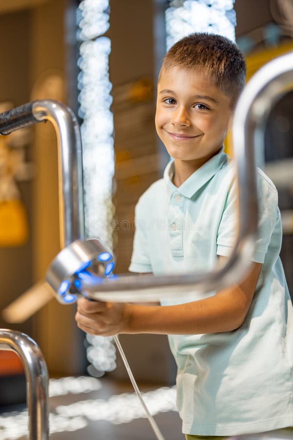 Little Boy and Girl Visit a Science Museum Stock Photo Image of development, museum 290401520
