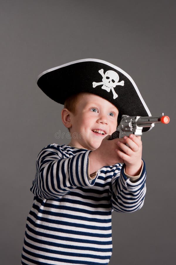 Little boy in the suit of pirate