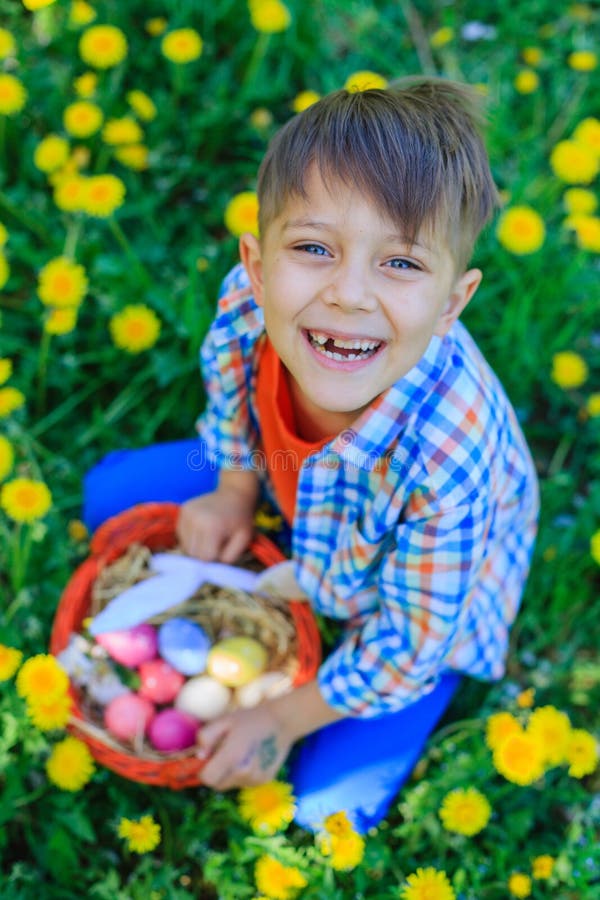 Little boy wearing bunny ears