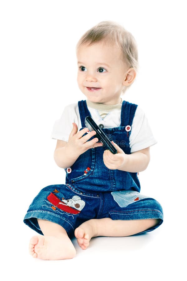 Little boy in white t-shirt