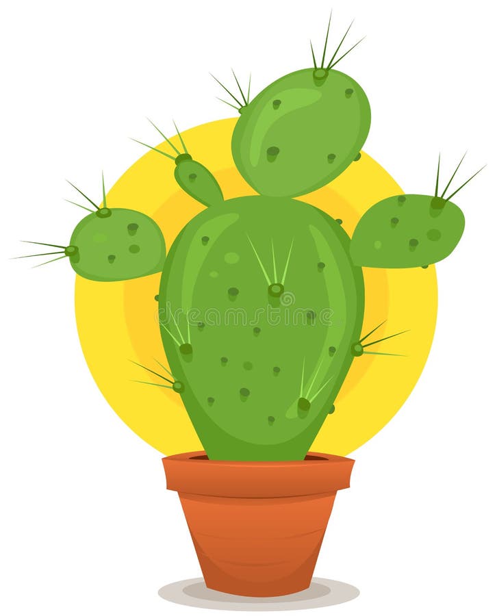 Little Cactus  In Pot  Stock Images Image 34102594