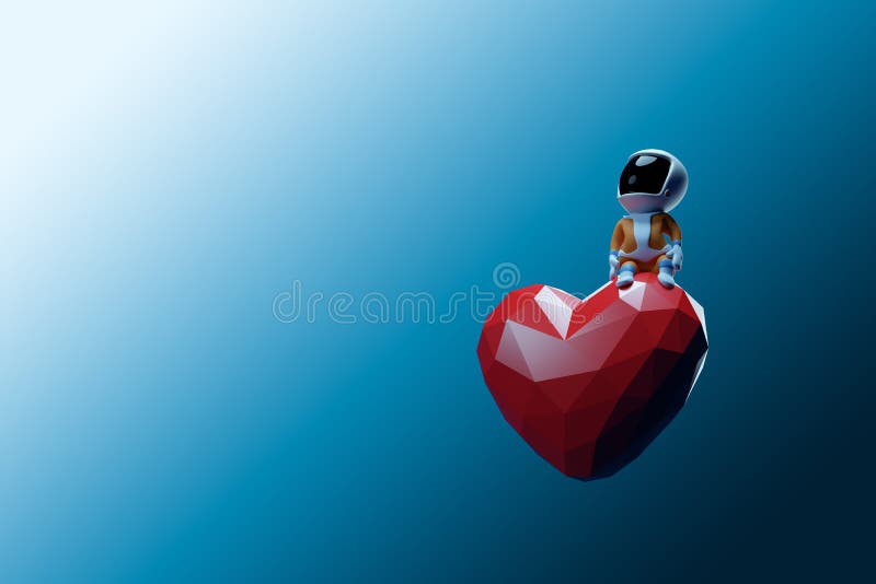 Little Cartoon Space Boy Sitting on a Heart and Dreaming. Valentine`s Day,  Love and Daydreaming Stock Illustration - Illustration of love, spaceman:  237183309