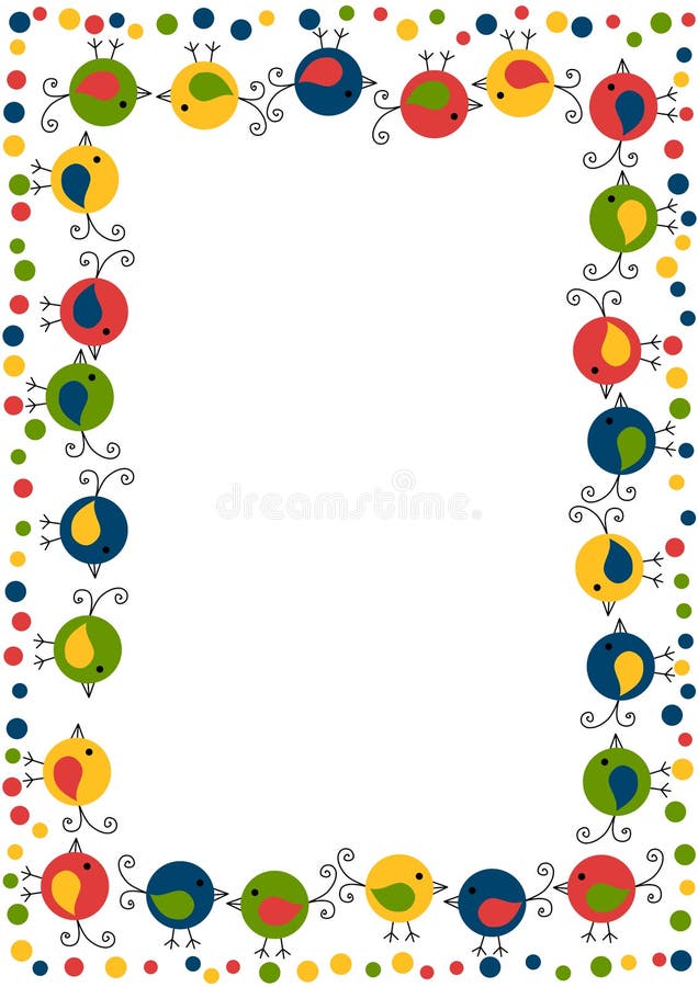 Invitation or greeting card frame with little chicks and corn dots. Friendship borders vectors