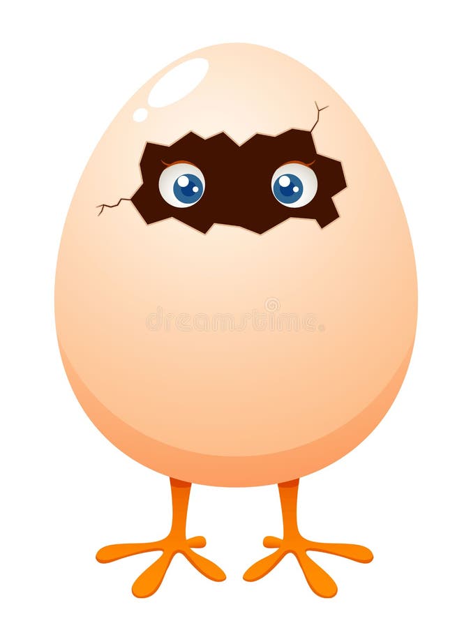 Little chicken in egg royalty free illustration Little chicken in egg royalty free illustration