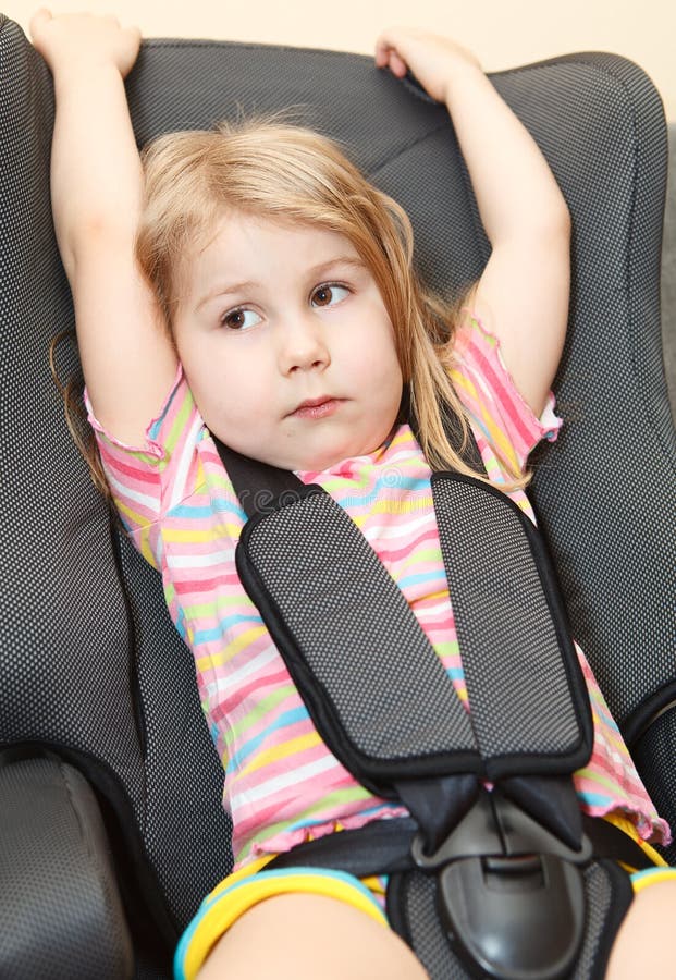 Child in car seat stock image. Image of seat, cute, journey 10168049