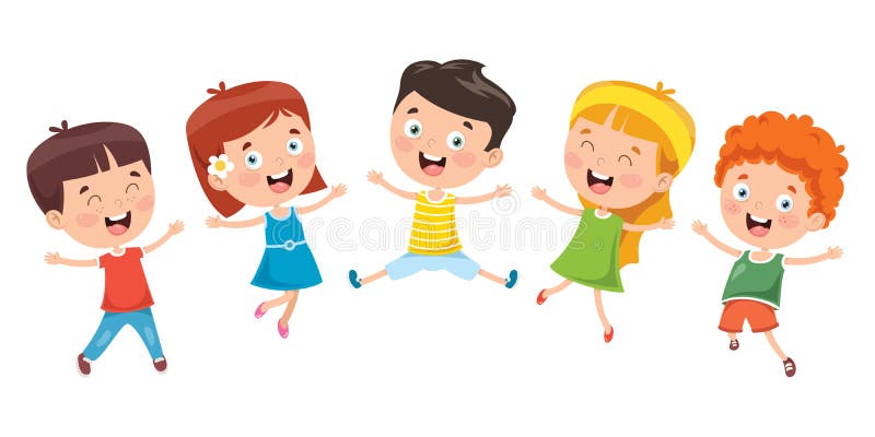 Little Children Having Fun Together Stock Vector Illustration Of