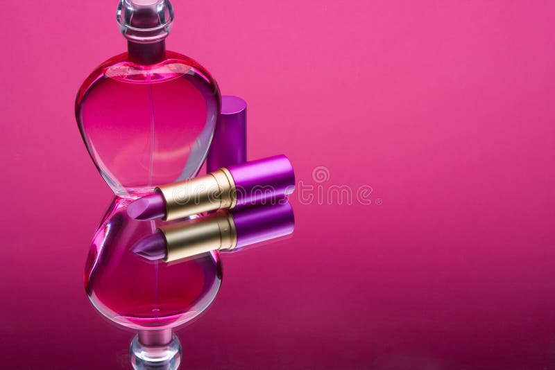 Little Cosmetics Kit on Pink Stock Photo Image of product, design