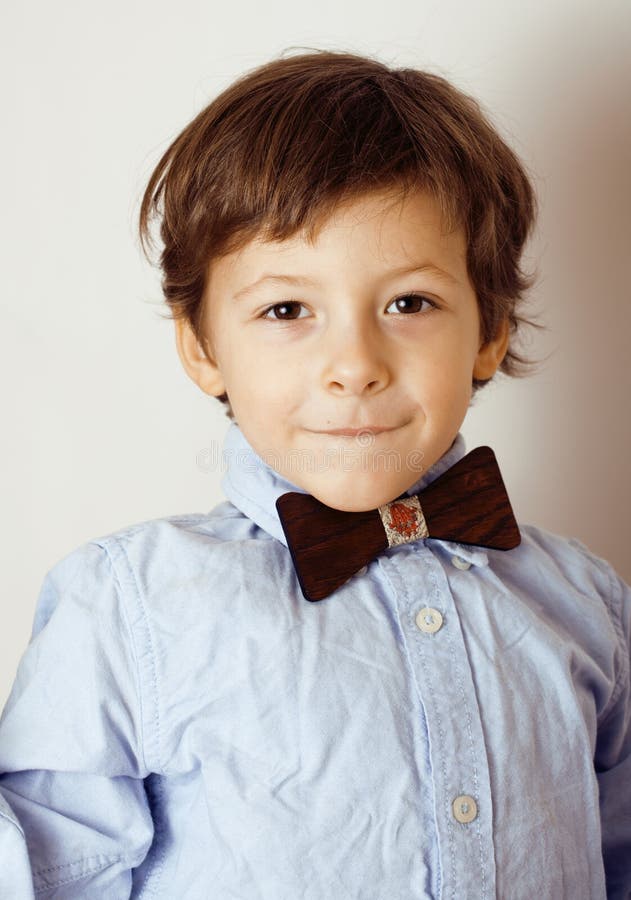 Little Cute Boy Bowtie Smiling Making Funny Stock Photos - Free ...