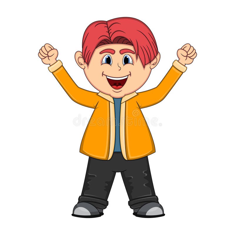 The Little Cute Boy Raise the Two Hands Up Stock Vector - Illustration of male, little: 82259378 The Little Cute Boy Raise the Two Hands Up Stock Vector - Illustration of male, little: 82259378