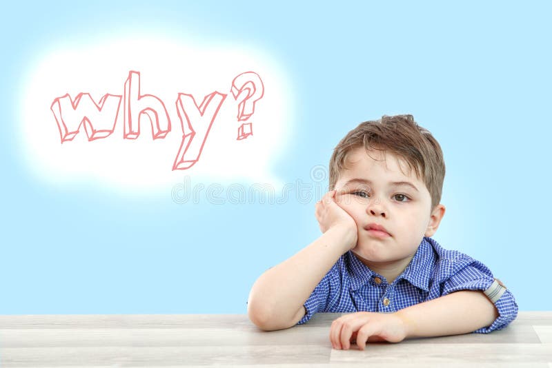 Little cute boy sits and asks why on an isolated background royalty free stock photography Little cute boy sits and asks why on an isolated background royalty free stock photography