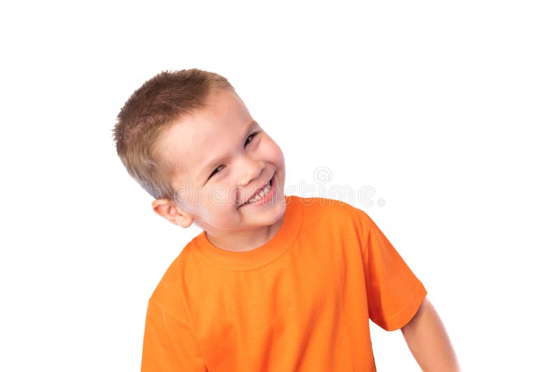 Little cute boy smiling, isolated on white background royalty free stock photography Little cute boy smiling, isolated on white background royalty free stock photography