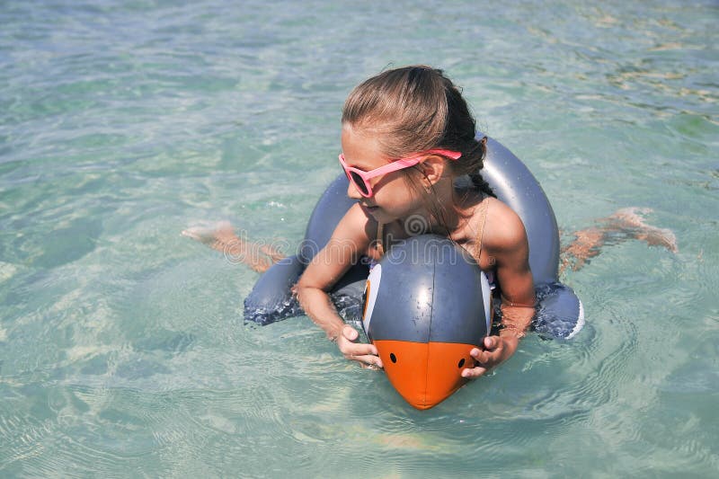 Little Cute Has Fun on the Beach. Stock Photo - Image of summer, beach ...