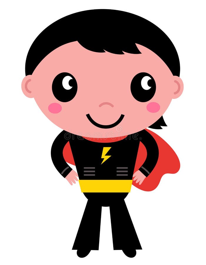 Little cute superhero boy stock vector. Illustration of guardian 33389595