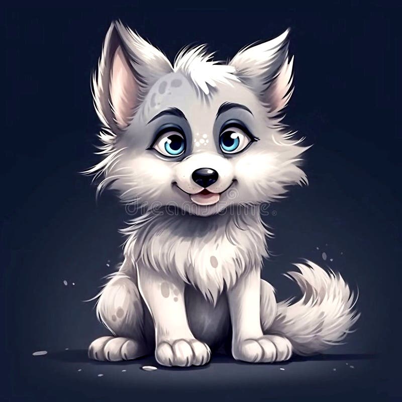 Free: Chibi Wolf Pup With Wings - Drawing - nohat.cc
