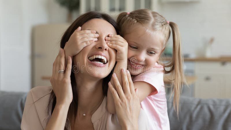 Playful Child Closing Eyes Hands Stock Photos Download 31
