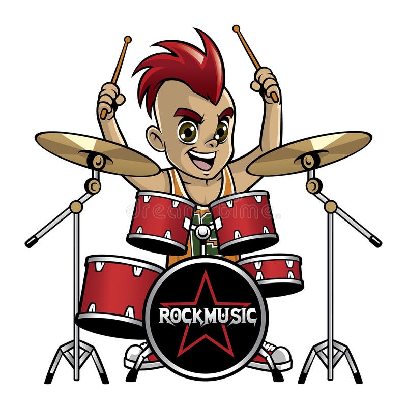 Little drummer stock vector. Illustration of childish 36056822