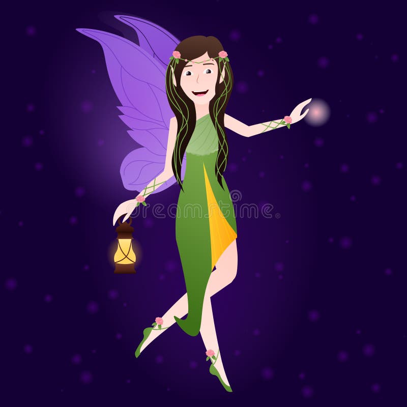 Little Forest Fairy Holding Latern Cartoon Character On Dark Background Magical Creature Fantasy World Stock Vector Illustration Of Dress Children Little Forest Fairy Holding Latern Cartoon Character On Dark Background Magical Creature Fantasy World Stock Vector Illustration Of Dress Children