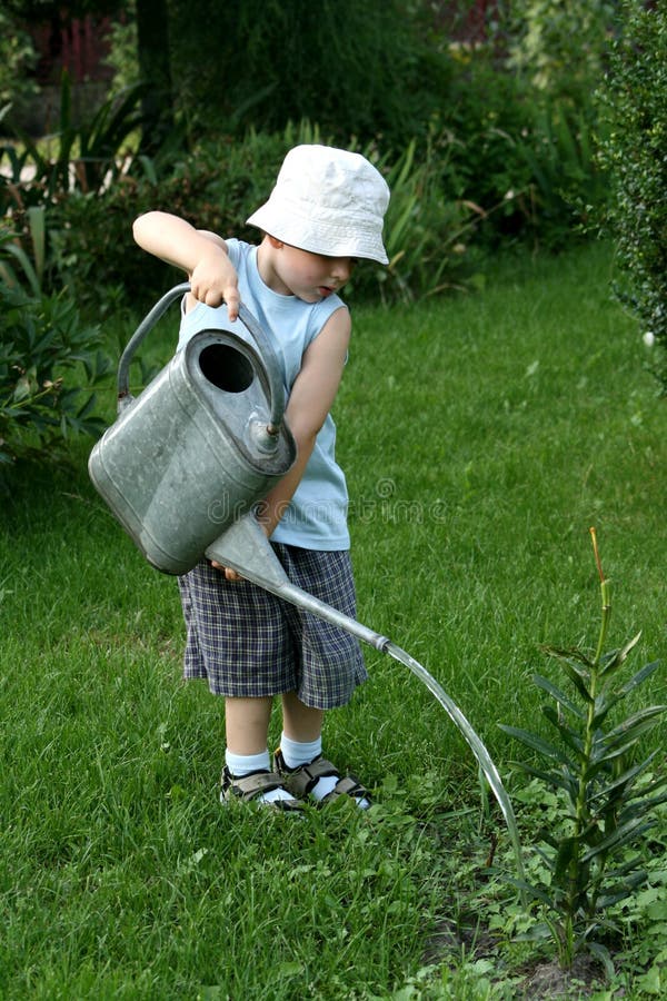 Little gardener boy