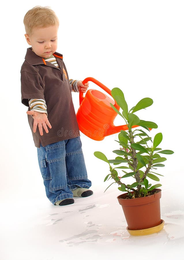 Little gardener boy