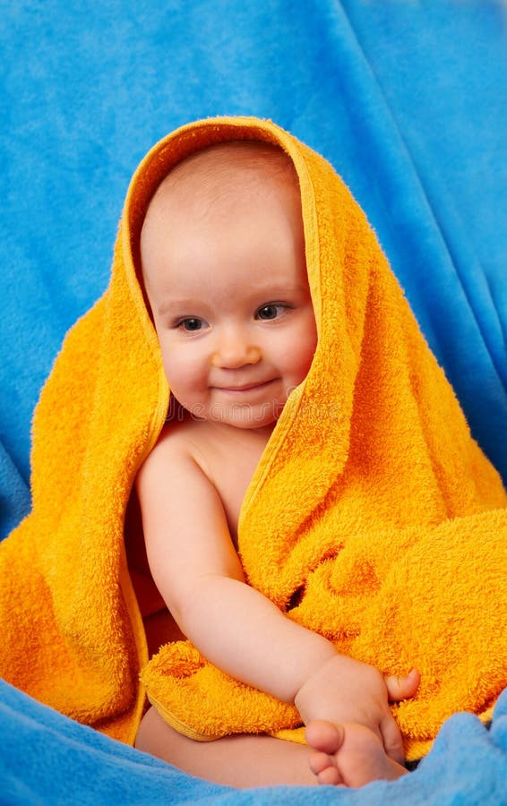 Little girl after bath