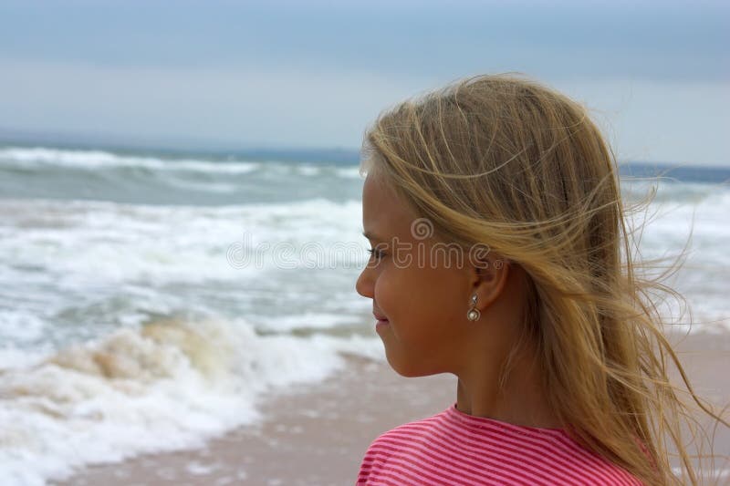 Little girl on the beach