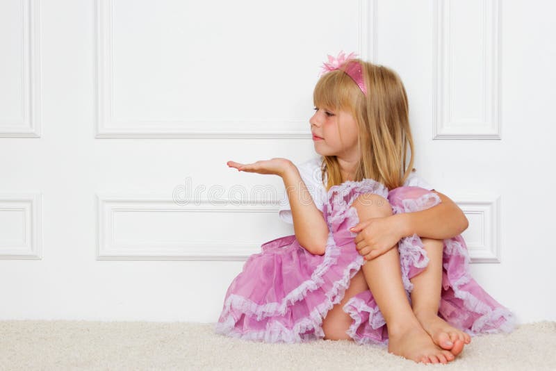 Little girl in a beautiful dress