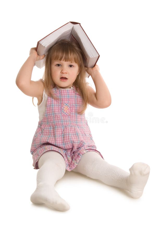 The little girl with the book