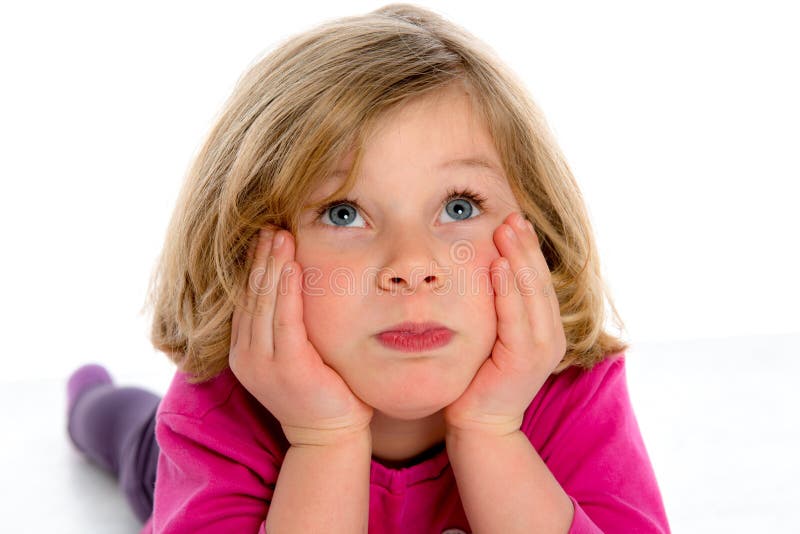 Little girl is bored stock image. Image of girl, little 32678551