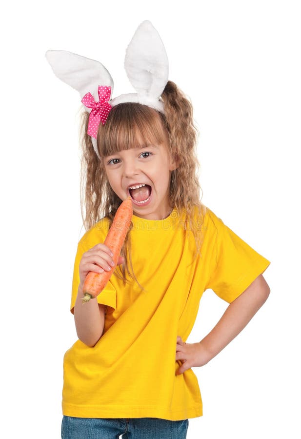 Little Girl With Bunny Ears Stock Photo Image 22744100