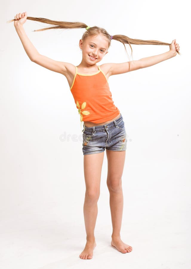 Little girl in casual dress