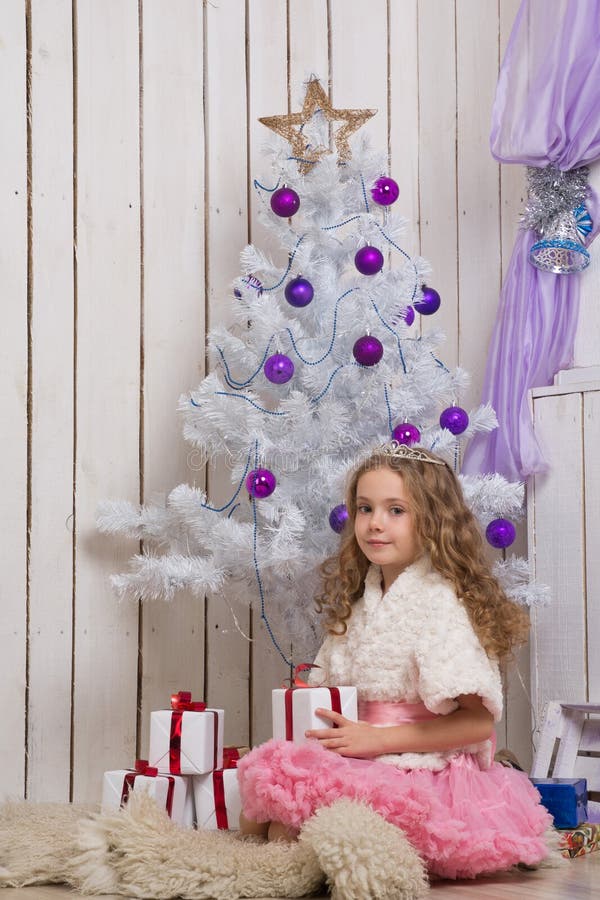 Little Girl with Christmas Presents Stock Photo Image of surprise, excitement 47335576