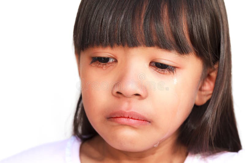 Little Girl Crying with Tears Stock Photo Image of cheek, hurt 25642924