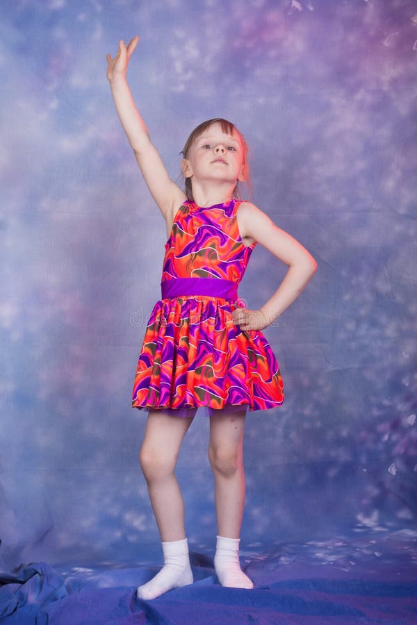 Little Girl in National Russian Costume Stock Photo Image of