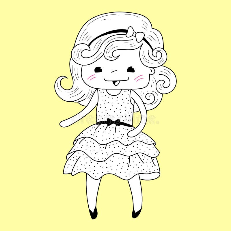 Little girl royalty free illustration
